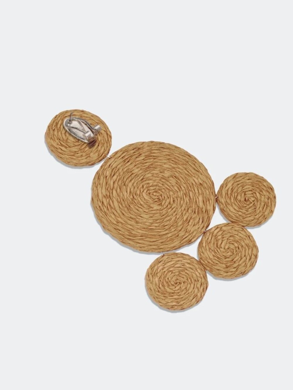 Simon Miller Accessories Raffia Deco Earrings in natural Drop Dangle Large - Picture 3 of 9